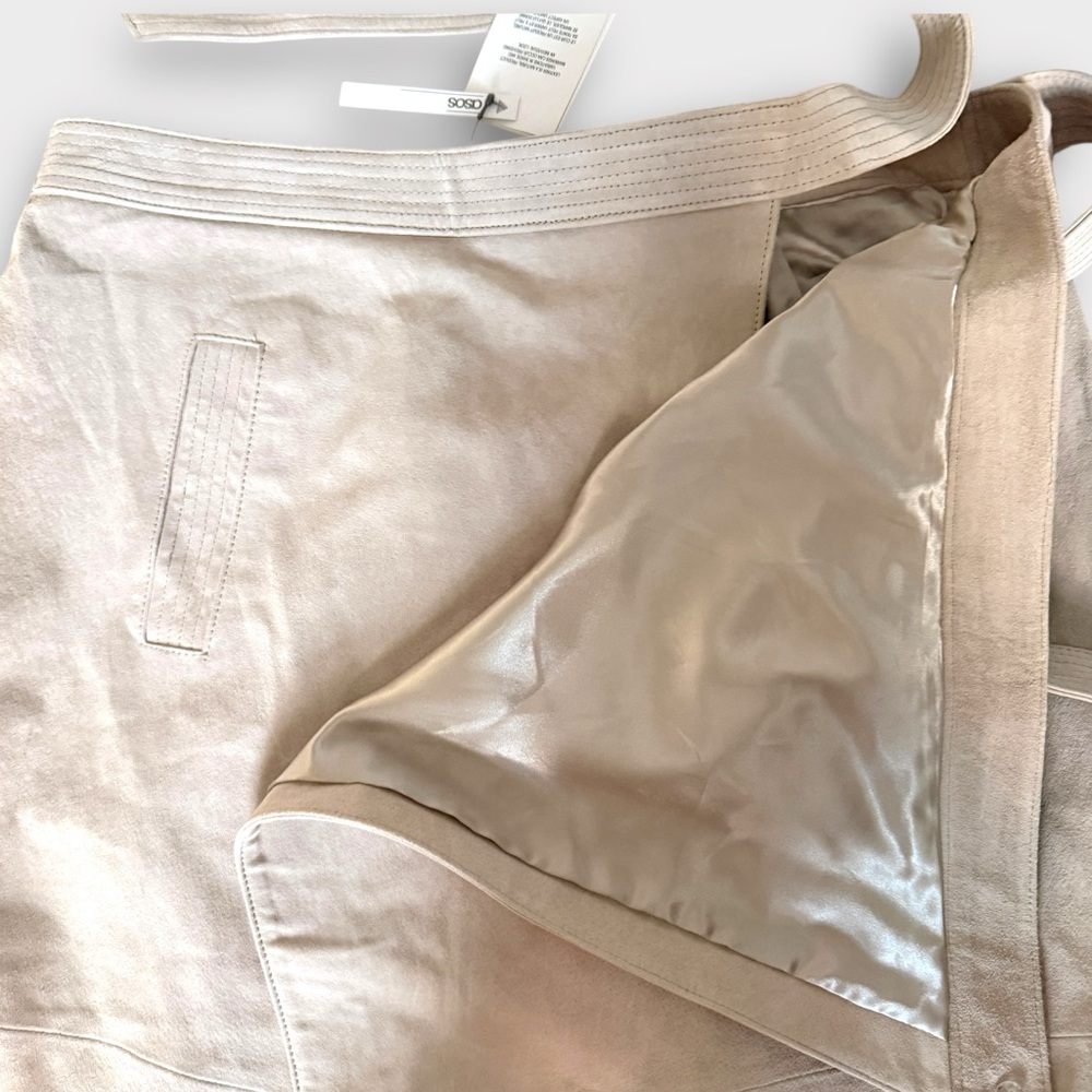 ASOS Premium Suede Midi Skirt – Size 14 (NWT) - Picture 7 of 9